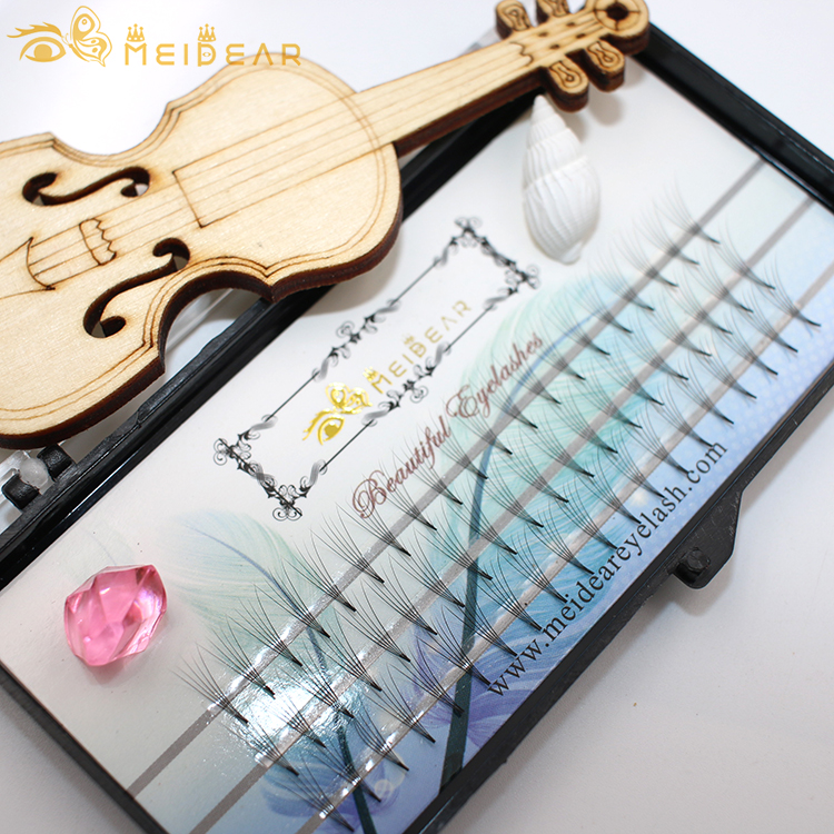 Manufacturer supply luxury and glamorous premade fans russian volume eyelashes 